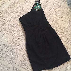 Shoshanna one shoulder cocktail dress